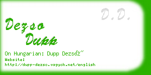 dezso dupp business card